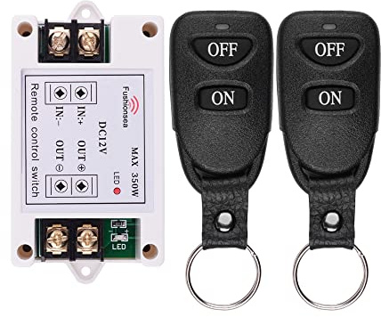 DC 12V 40A Relay, 1CH Universal 433Mhz Remote Control Wireless Latching Function Switch for Industrial & Low Voltage Power Systems