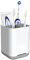 Linkidea Badezimmer-Zahnbürstenhalter aus Kunststoff, Zahnbürsten- und Zahnpasta-Organizer mit 3 Arbeitsflächenfächern, kompatibel mit Oral-B iO-Serie, Philip Sonicare ProtectiveClean