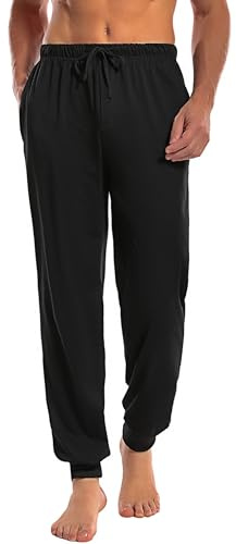 Marvmys Pantalon de Pyjama Homme Bas de Pyjamas Long Pants avec Poches | Vêtements de Nuit Détente Maison Doux