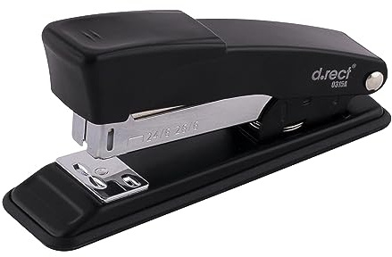D.RECT 315A Metal Stapler - Industrial Office Table Stapler for Desk, 30 Sheets Capacity, Black