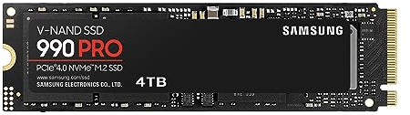 Samsung SSD 990 PRO 4TB, PCIe 4.0 M.2 2280, Up to 7,450 MB/s