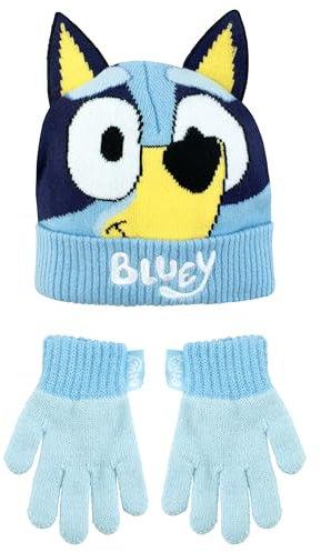 BlueY Kindermütze Und Handschuhe Set | Wintermütze Und Handschuhe Für Mädchen | Kinder Beanie Hut | Offizielles Merchandise