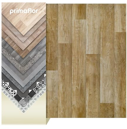 Primaflor PVC Boden Tacuto | 400x500 cm | Eiche Chalet | 2,00 m oder 4,00 m Breite | CV Boden Meterware | Vinylboden in Holzdielenoptik | R10 | für Wohnräume, Büro, Feuchtraum, Messe