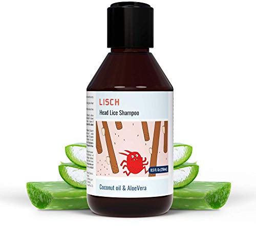 Lisch Shampoo Pidocchi e Lendini Forte per Bambini e Adulti, 250ml - Shampoo Pidocchi Bambini Delicato con Aloe Vera e Olio di Cocco - Trattamento Pidocchi Ideale per Tutti i Tipi di Capelli