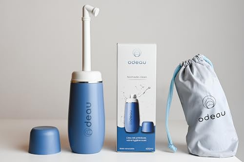 Bärbar bidé 400 ml - infällbar intim dusch | postpartum och efter födseln | intimhygien för resor, camping, offentlig toalett | BPA-fri - ODEAU