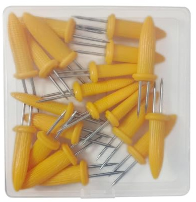 Jiuvaso Supporti per pannocchie, spiedini per pannocchie, forchette Multiuso per Barbecue, Tappi per pannocchie per riunioni di famia, Barbecue per Feste, 20 Pezzi