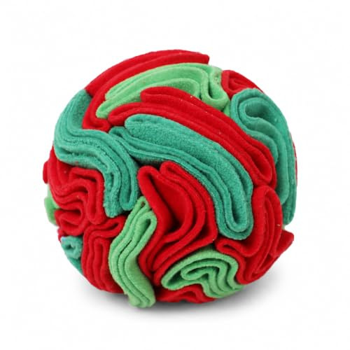 kmirepa Snuffle Ball for Dogs - Interactive Dog Toys to Keep Them Busy, Dog Puzzle Toy with Soft Fabric for Small, Medium, Large Dogs Daily Companionship, Training Reward Gift
