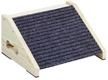 Hundramp i trä, stark struktur, 30 × 15 × 25 cm, bärbar hundtrappor, husdjursklättringsramp, halkfri surt ansikte, perfekt för sängar och soffor
