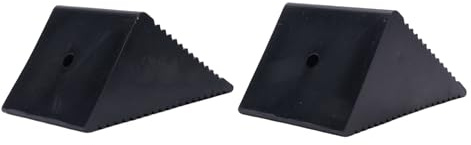 Fabater Adatto per Mini Set di Cunei in Gomma, Blocco di Pneumatici Durevoli per Tosaerba ATV, 5x3x2-1/2 Pollici, Cunei Neri per Tutte Le Condizioni Atmosferiche