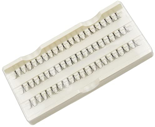 BRRNOO Kit de Greffe de Faux Cils, 60 Grappes D'outils de Cils en Fibres Synthétiques, Faits à la Main, Noirs avec Faux Cils, pour Débutants