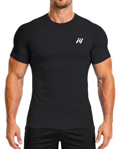 MEETWEE T-Shirt Anti-UV Homme Manches Longues, Maillot Rashguard de UPF 50+ Séchage Rapide et Respirabilité pour Surf Natation