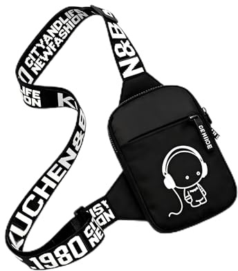 ZodiacZen Tasca sul petto per bambini, cintura da corsa 60-120 cm, ultraleggera, impermeabile, riflettente, per cellulare e chiavi, 17 × 12 cm