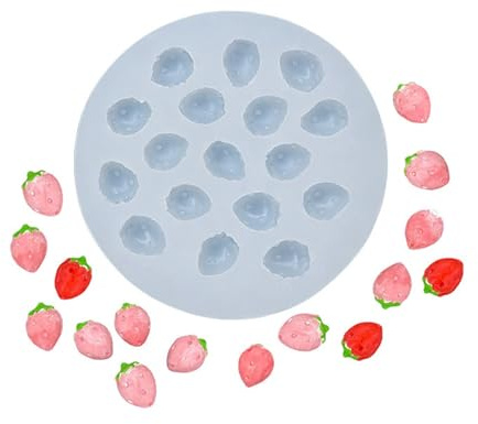 17 väl jordgubbsformat silikon bakverktyg lämpligt för choklad och fondant mousser tårta bakningsutrustning för kakor
