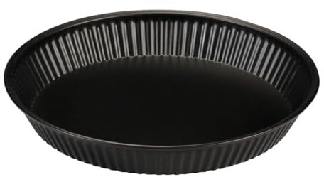 FORMEGOLOSE, Moule à Tarte 24cm, Acier Avec Double Couche Antiadhésive, Couleur Noire, Noir