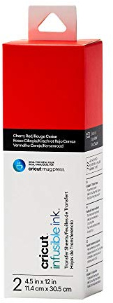 Cricut Infusible Ink Transfer 2 Sheets | 11.4cm x 30.5cm (4.5 x 12) | Cherry Red | Ideal for use Mug Press