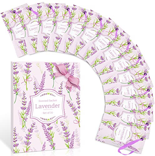 Scent-Hi Sacchetti Profumati Aroma Lavanda per Profumare Vestiti Armadi, Cassetti, Stanze da Bagno, Auto (14 bustine)