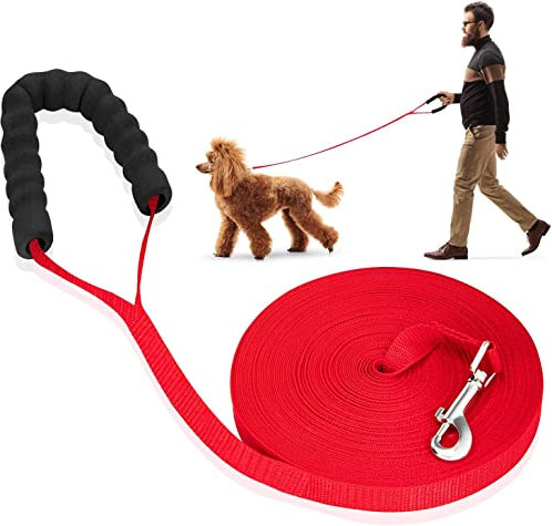 Mainiusi Schleppleine 50m für Hunde - Laufleine mit Griffpolster für Große und Kleine Hunde, Langlaufleine, Trainingsleine