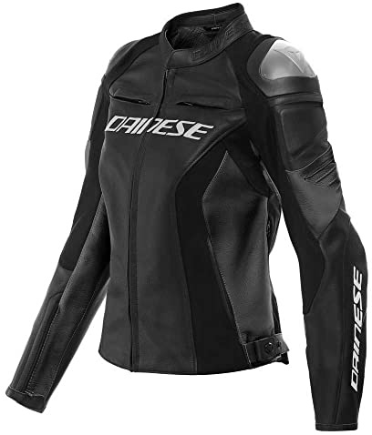 DAINESE Racing 4 Giacca da Donna in Pelle per Moto, Nero, 44