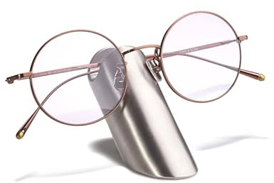 Craighill Eyewear Stand - Modern Glasses Holder for Nightstand & Desk, Minimalist Stand for Eyeglasses, Elegant & Practical, Solid Metal, 3” - Stainless Steel