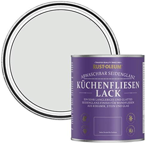 Rust-Oleum Grey water resistant Kitchen Tile Paint in Satin Finish - Library Grey 750ml