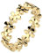 Paula & Fritz® Ring Damen Motiv-Ring Blume-n Gold 316L Chirurgenstahl Größe 49 (15,6) 5,4-mm breit Damen-Ring Herren-Ring Partner-Ring Verlobungsring