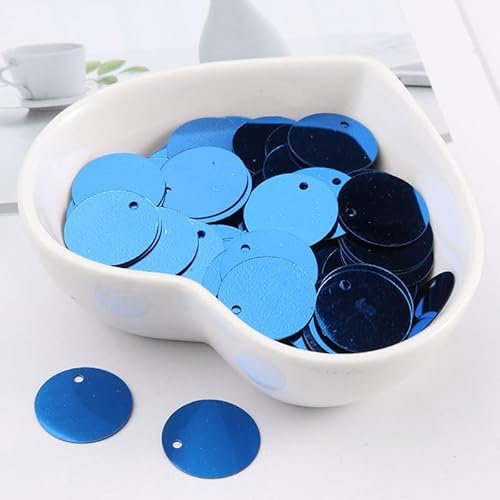 240 Stück Pailletten Basteln Schneidern - Große Flache Runde Pailletten Mit Loch für Schmuckherstellung, DIY Nähen, Handwerk, Hochzeitsdekoration - 15mm, Blau und Rosa