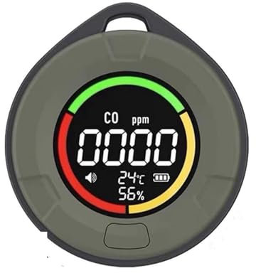 Luftkvalitetsövervakning, PTH-10D Mini kolmonoxiddetektor CO Luftkvalitet Bärbar monitor HD LED-skärm USB-laddning for inomhus och resor för Home Office School