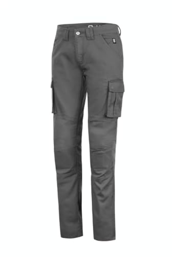 OJ Pantalone da Moto Cargo Lady, Protezioni Certificate su Fianchi e Ginocchia, Tasche Multiple, per Donna (IT, Numero, 46, Regular, Regular, Nero)