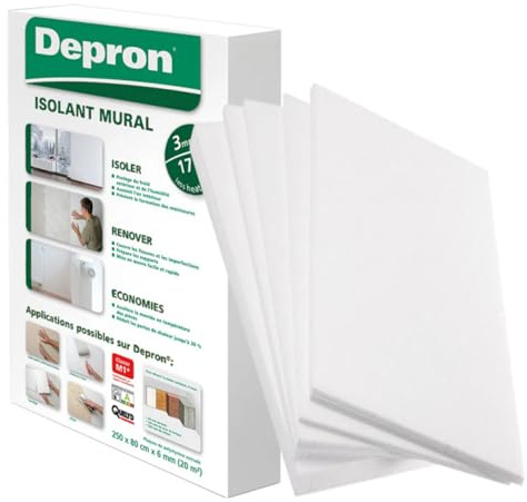 LoviStore Foglio in Polistirolo Depron, per Isolamento Termico e Acustico, 80x125 cm, Pannello Isolante in Polistirene Estruso XPS Alta Densità, Protezione Soffitto Pareti (3 mm, 10.0, pz)