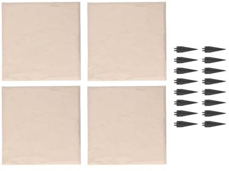 Pietra Calpestabile Giardino, Resina PP, 39,3x39,3cm, Con Picchetti - Massima Stabilità, Resistente Alle Intemperie, Percorsi Esterni (Beige)