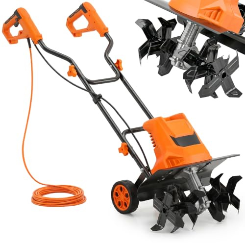 Outsunny Elektrisk motorsåg 1 500 W 6 blad 65 Mn 20 cm 40 cm orange