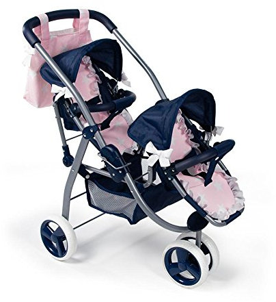 Diset La Nina- Cochecito gemelar muñecas, Multicolor, 41x81x62 (Diset 60421)