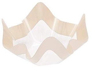 Contenitore piccolo in PET Champagne Perlato - Ciotola COPPA in plastica TRASPARENTE con Bordo Champagne - per caramelle, marshmallow, dolci, confetti ecc. - Addobbo, decorazione tavola torta, buffet