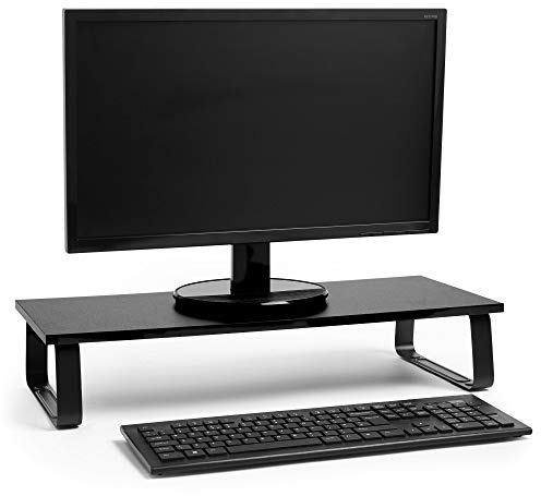 VonHaus Monitor Stand for Desks, Ergonomic Screen Riser with Steel, Non-Slip Legs, Desktop Storage Organiser for iMac, PC, Laptop, Printer, 60x26x13cm Riser, 20Kg Capacity