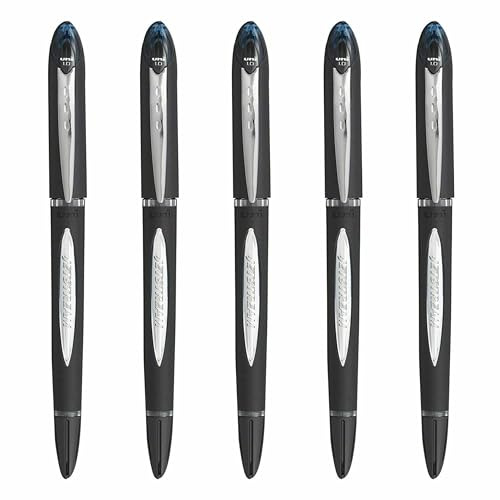 UNI- BALL JET STREAM SX-210 1.0 MM ROLLER BALL PENS IN 4 COLOURS (PACK OF 5) (BLUE)