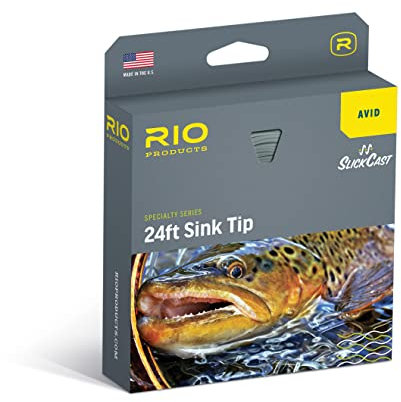 RIO Products Avid Series sinkende Spitze, Süßwasserforelle, langsam sinkende Fliegenschnur, einfaches Werfen, glatte Beschichtung, 250 g