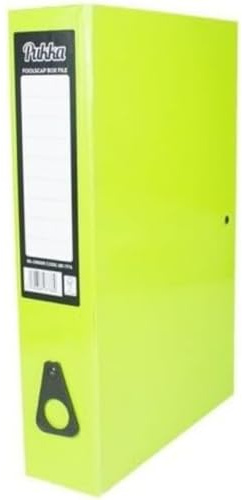 Pukka Brights Gloss Laminated Box File Foolscap 75mm Spine (Light Green) - Pack 10