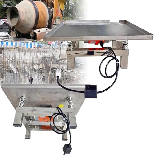 Hydravex Petite Table Vibrante en BéTon, Banc D'Essai De Vibrations en Acier Inoxydable 50x50cm, Banc D'Essai 3000 TR/Min Et Bloc De Vibrations, Compacteur De Vibrations Mesa 220v