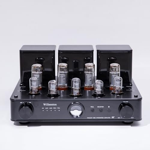 Willsenton R8 EL34x4 Tube Amplifier Integrated AMP Power Amplifier Headphone Replaceable (Black)