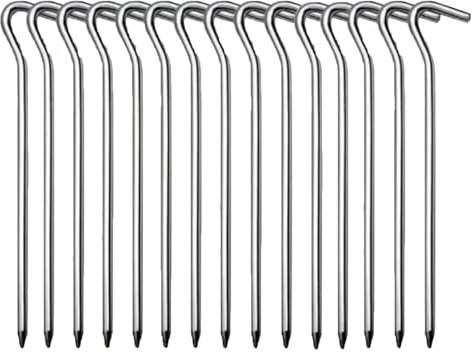 15 Stück Zeltheringe, 16cm Heringe Camping, Zeltheringe Sturmsicher, Zelthaken Heringe, Bodenanker Für Zeltbefestigung, Für Bergsteigen, Angeln, Abenteuer, Picknick Zelt Stabilität