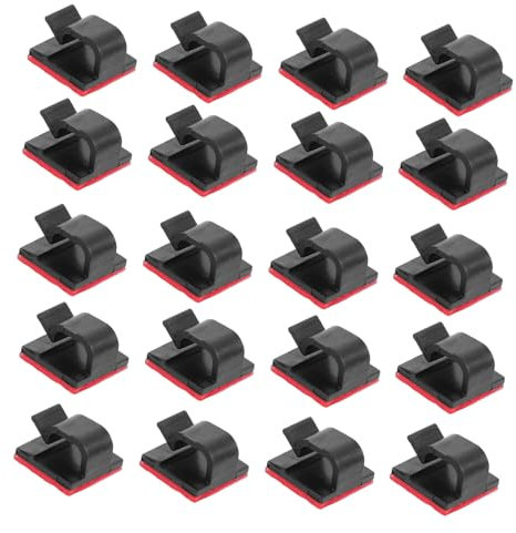 HOMSFOU 100pièces Clips Pour Câbles Adhésifs Clips De Gestion De Câbles Muraux Pinces De Fixation Pour Organisation Facile Des