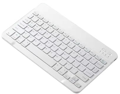 Keyboard inalámbrico genérico, ergonomico de bajo perfil Computer Keyboard, 9,65 x 5,71 x 0,24 pulgadas, Quiet recargable, Handheld Compact No Wire Keypad for Laptops, Tablets and Smartphones