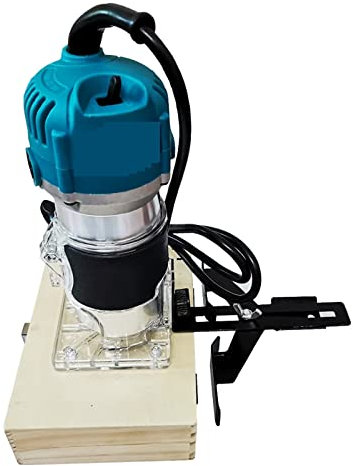 Fresadora de Madera Rebajadora Eléctrica, Enrutador de madera, recortadora eléctrica for carpintería, fresadora de madera, grabado, ranurado, máquina de tallado con cortador de fresado(Machine and cut