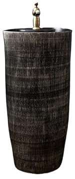 HTTGDGDH Lavabos sur Colonne Lavabo sur Colonne en Céramique Lavabo sur Pied Lavabo De Balcon Rétro Lavabo sur Colonne Salle De Bain Lavabo sur Colonne De Salle De Bain