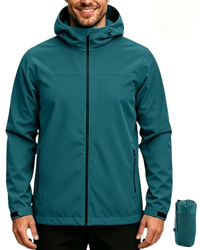 ACCNUO Rain Coat Mens Waterproof Jackets Raincoat Men's Outdoor Waterproof Jackets for Cycling Hiking Climbing