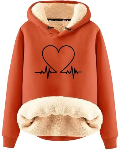 Felpe con cappuccio invernali foderate in pile da donna con cappuccio Sherpa con cappuccio 2025 foderato in lana calda ispessita tinta unita abiti autunnali termici tinta unita grafica alla moda