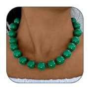 CXENSJH Chunky Beaded Necklace for Women Big Beads Large Chunky Beaded Necklace Vintage Boho Jewelry(green)