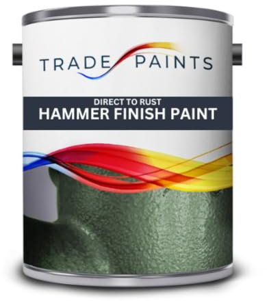 Hammer Finish Direct To Rust Metal Paint Hammerite Equivalent (5 Litre, Sage Light Green)