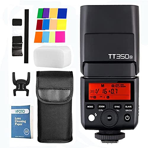Godox TT350N Flash Thinklite TTL Speedlite 2.4 G HSS 1/8000s GN36 Compatibile per Nikon D810 D800 D750 DSLR D700 D610 D7100 D5200 D90 e Senza Specchio Digital Fotocamera