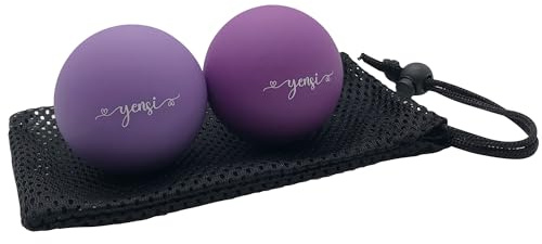Silicone Massage Lacrosse Balls for Trigger Point Therapy, Muscle Knots, and Physical Therapy. Set of 2 Balls with Carrying Bag. Latex-Free. Ideal for Deep Tissue Massage and Myofascial Release
